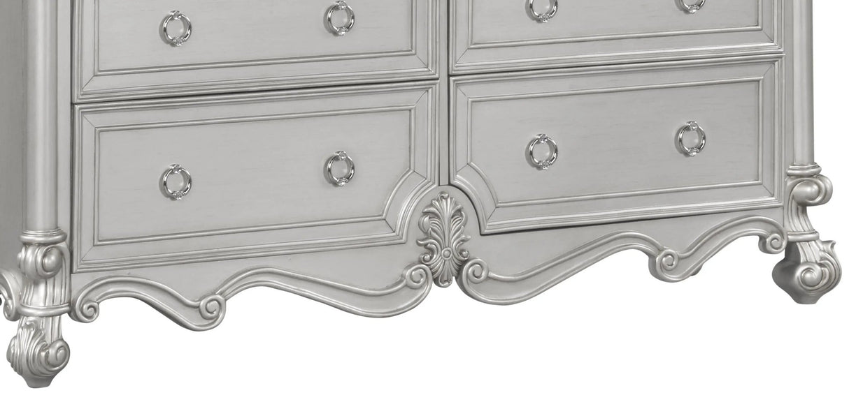 Adriana Transitional Style Dresser In Silver Finish Wood | Cosmos | Home Elegance USA