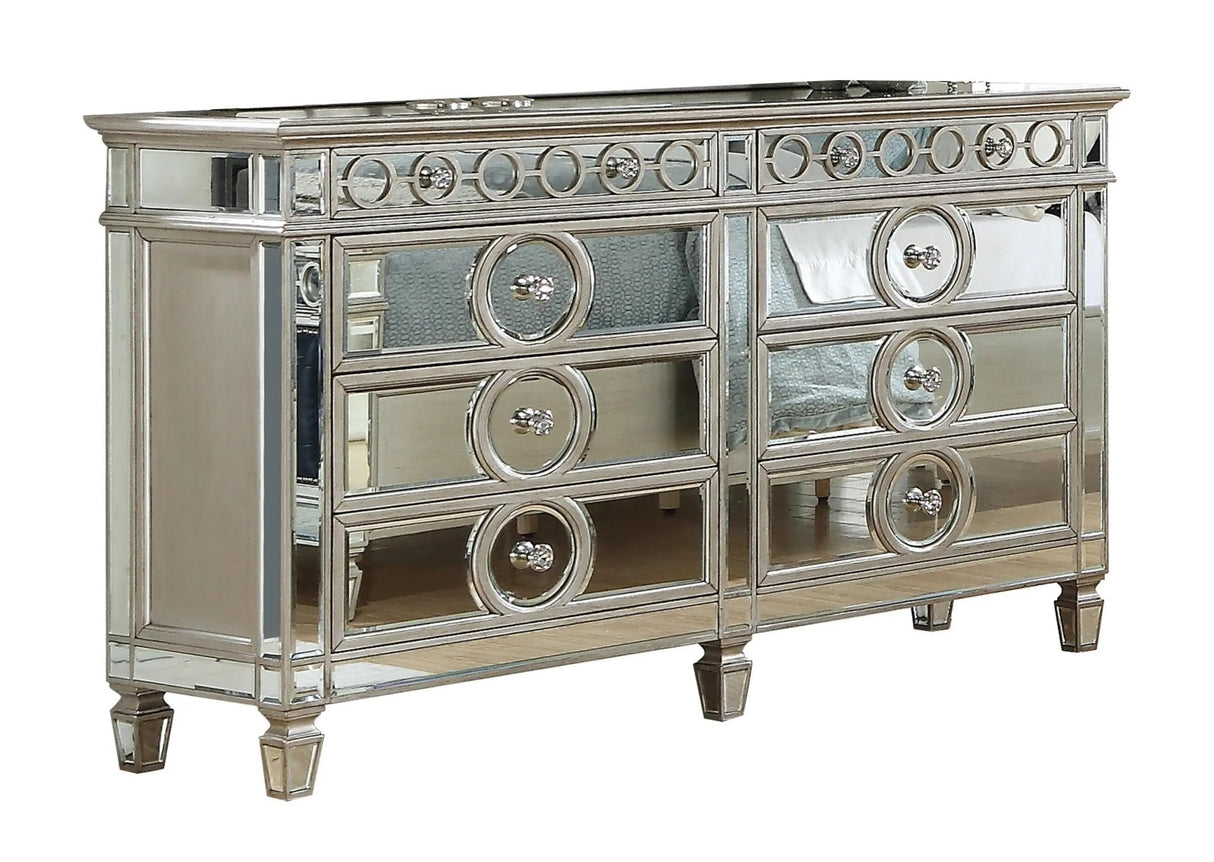Brooklyn Contemporary Style Dresser In Silver Finish Wood | Cosmos | Home Elegance USA