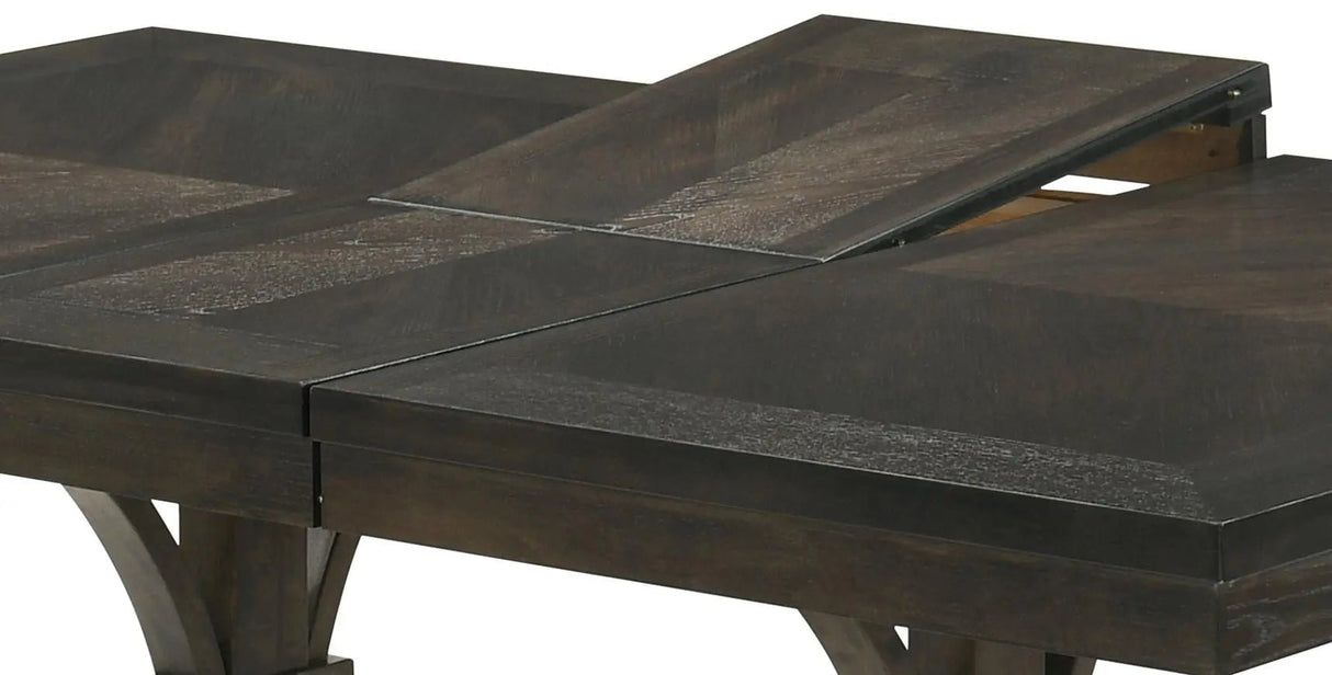 Asbury Transitional Style Dining Table In Dark Brown Finish Wood | Cosmos | Home Elegance USA