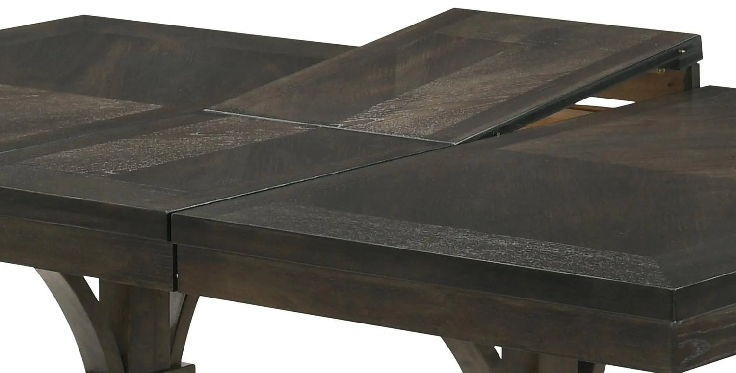 Asbury Transitional Style Dining Table In Dark Brown Finish Wood | Cosmos | Home Elegance USA