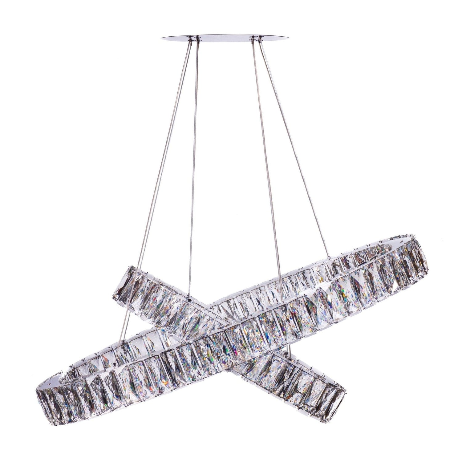 Crystal Elegance Led Chandelier // 2 Ovals | Finesse | Home Elegance USA