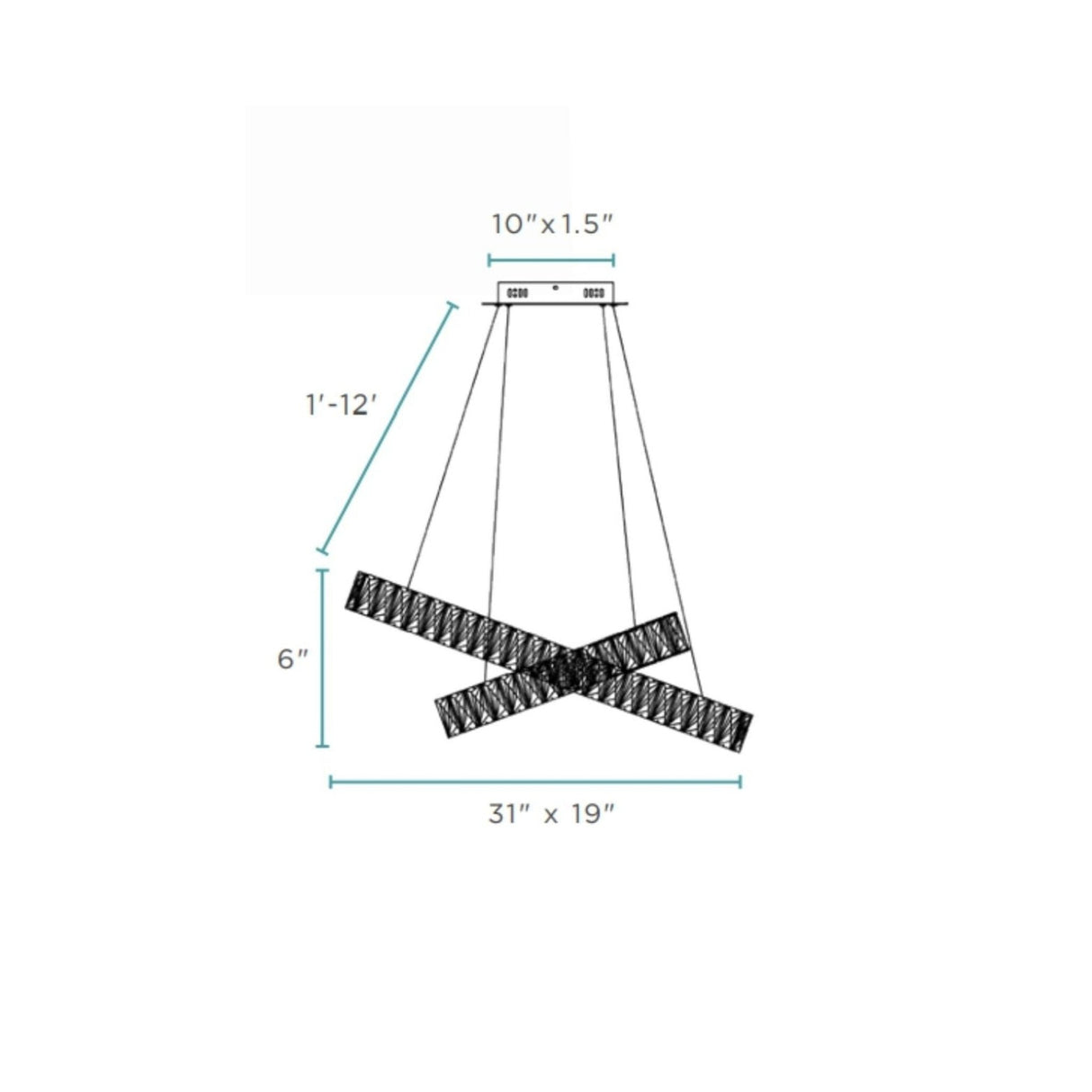Crystal Elegance Led Chandelier // 2 Ovals | Finesse | Home Elegance USA