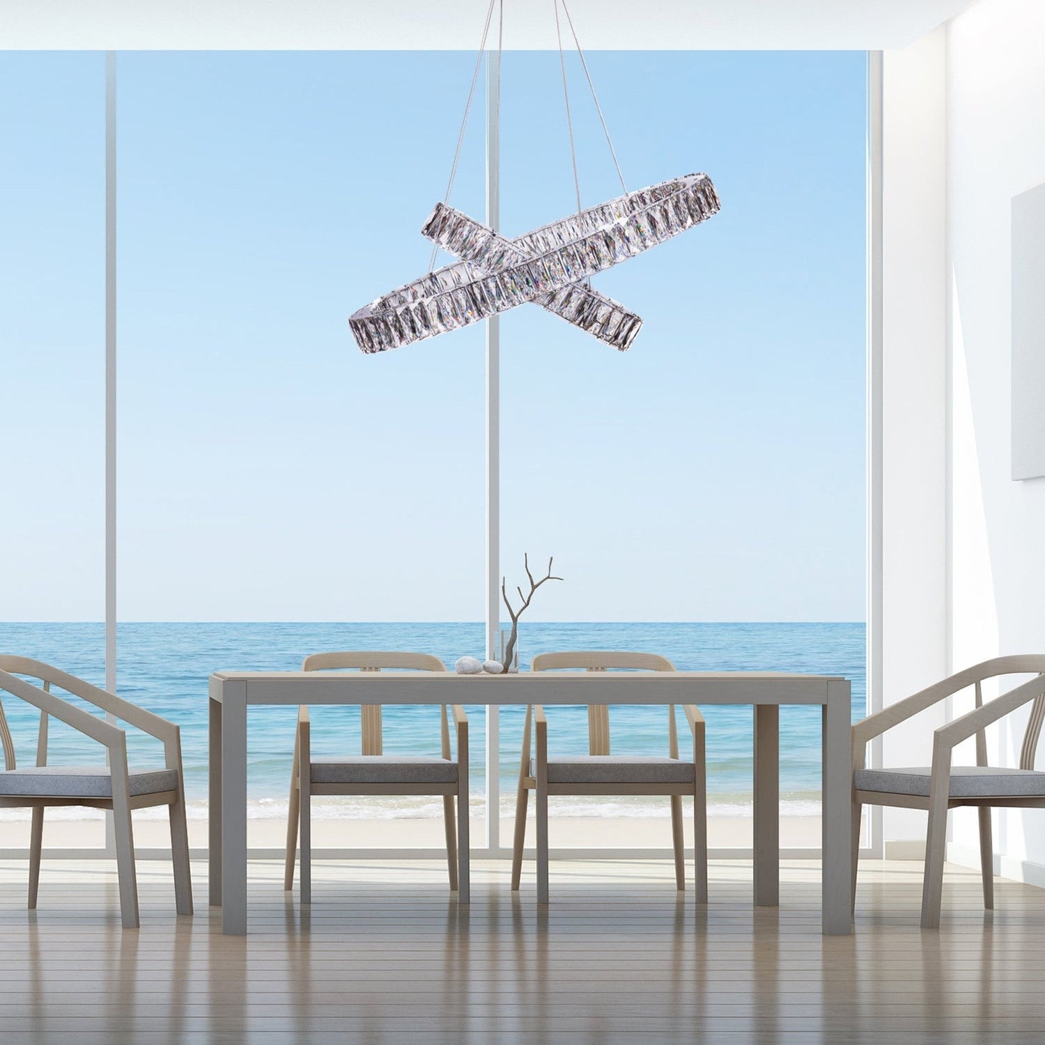 Crystal Elegance Led Chandelier // 2 Ovals | Finesse | Home Elegance USA