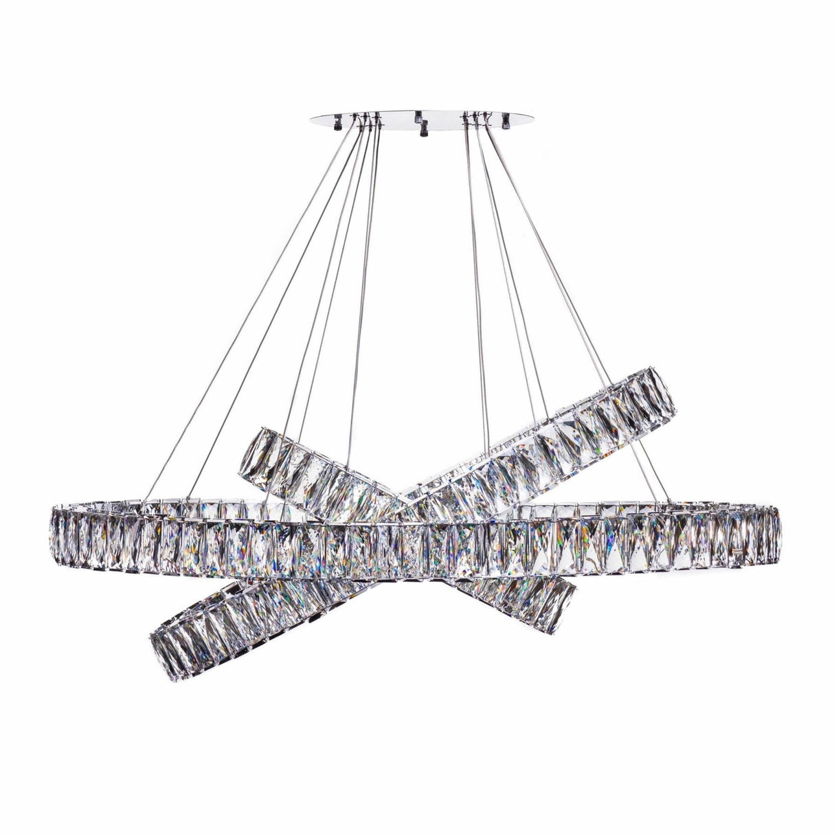 Crystal Elegance Led Chandelier // 3 Ovals | Finesse | Home Elegance USA