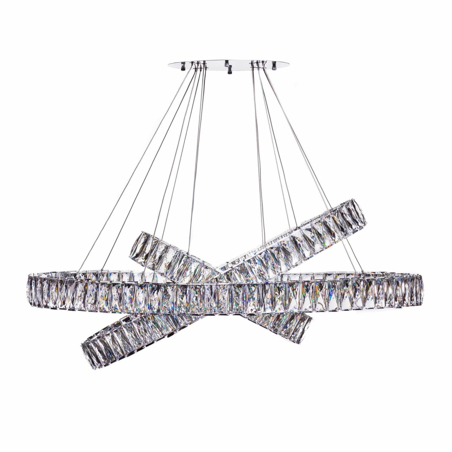 Crystal Elegance Led Chandelier // 3 Ovals | Finesse | Home Elegance USA