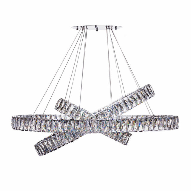 Crystal Elegance Led Chandelier // 3 Ovals | Finesse | Home Elegance USA