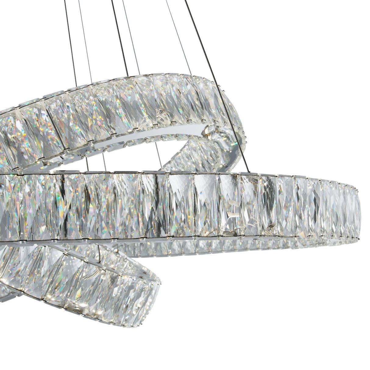 Crystal Elegance Three Ring Chandelier | Finesse | Home Elegance USA