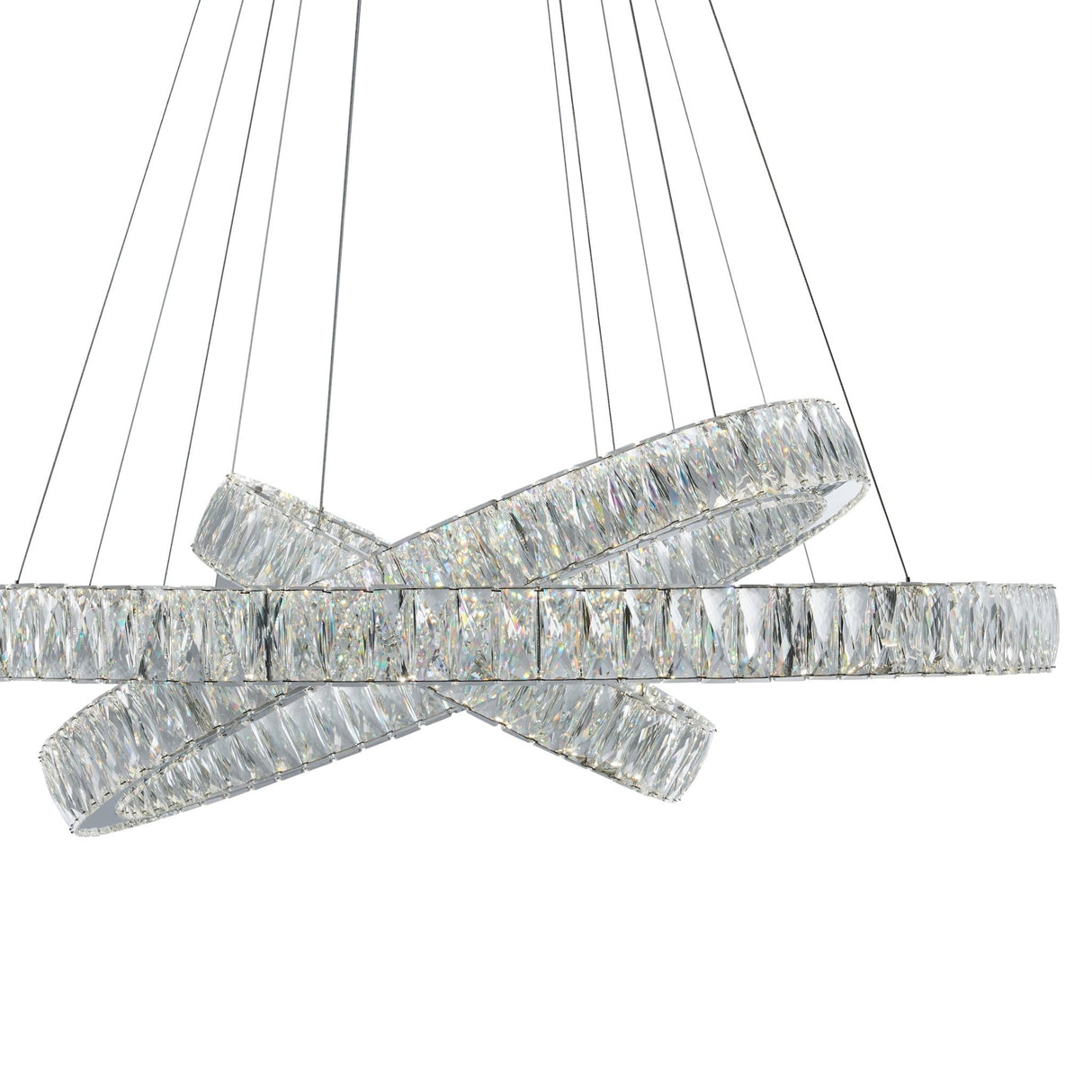 Crystal Elegance Three Ring Chandelier | Finesse | Home Elegance USA