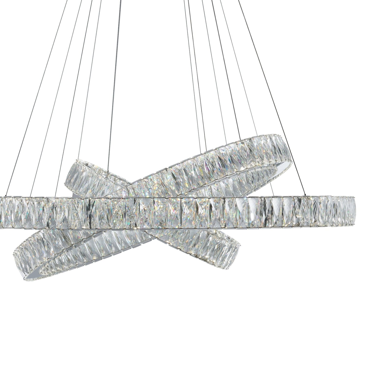 Crystal Elegance Three Ring Chandelier | Finesse | Home Elegance USA