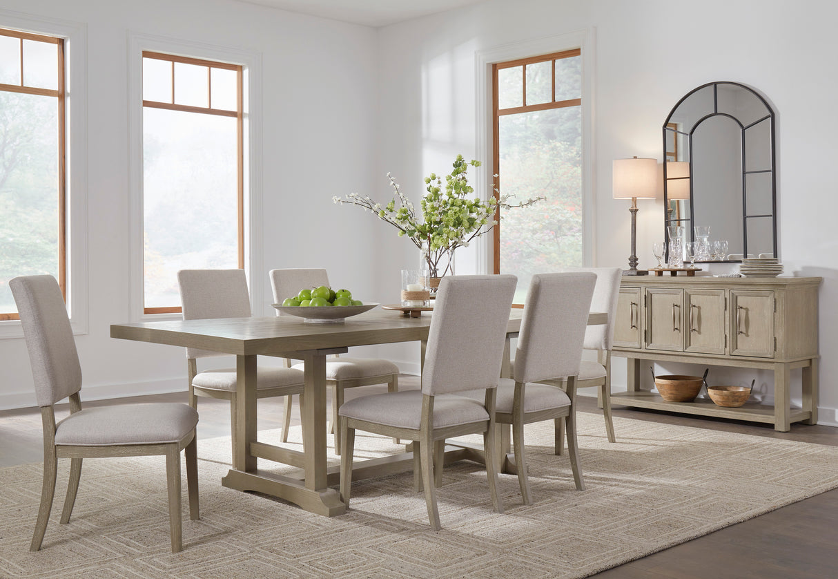 Vallardia Rectangular Extending Dining Table Light Grayish Brown | Ashley