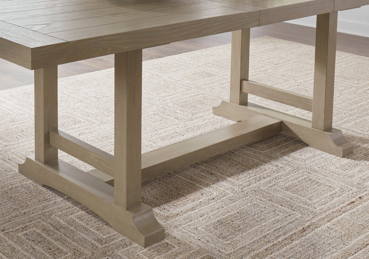 Vallardia Rectangular Extending Dining Table Light Grayish Brown | Ashley