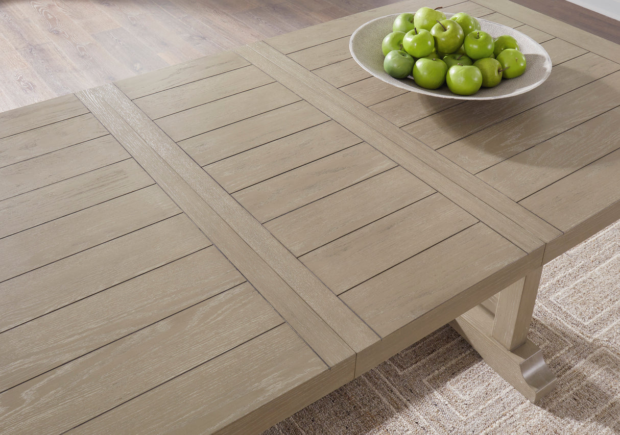 Vallardia Rectangular Extending Dining Table Light Grayish Brown | Ashley