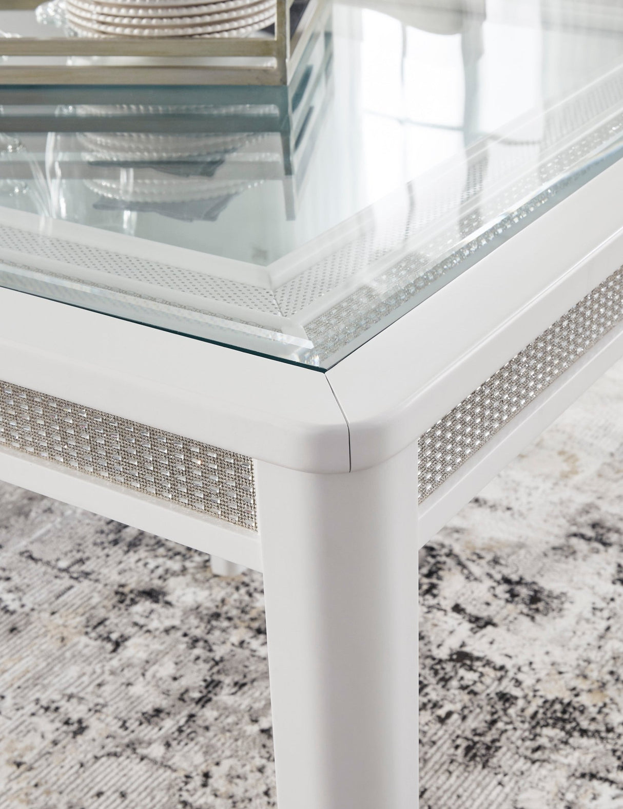 Chalanna Rectangular Dining Table - White | Ashley - Home Elegance USA