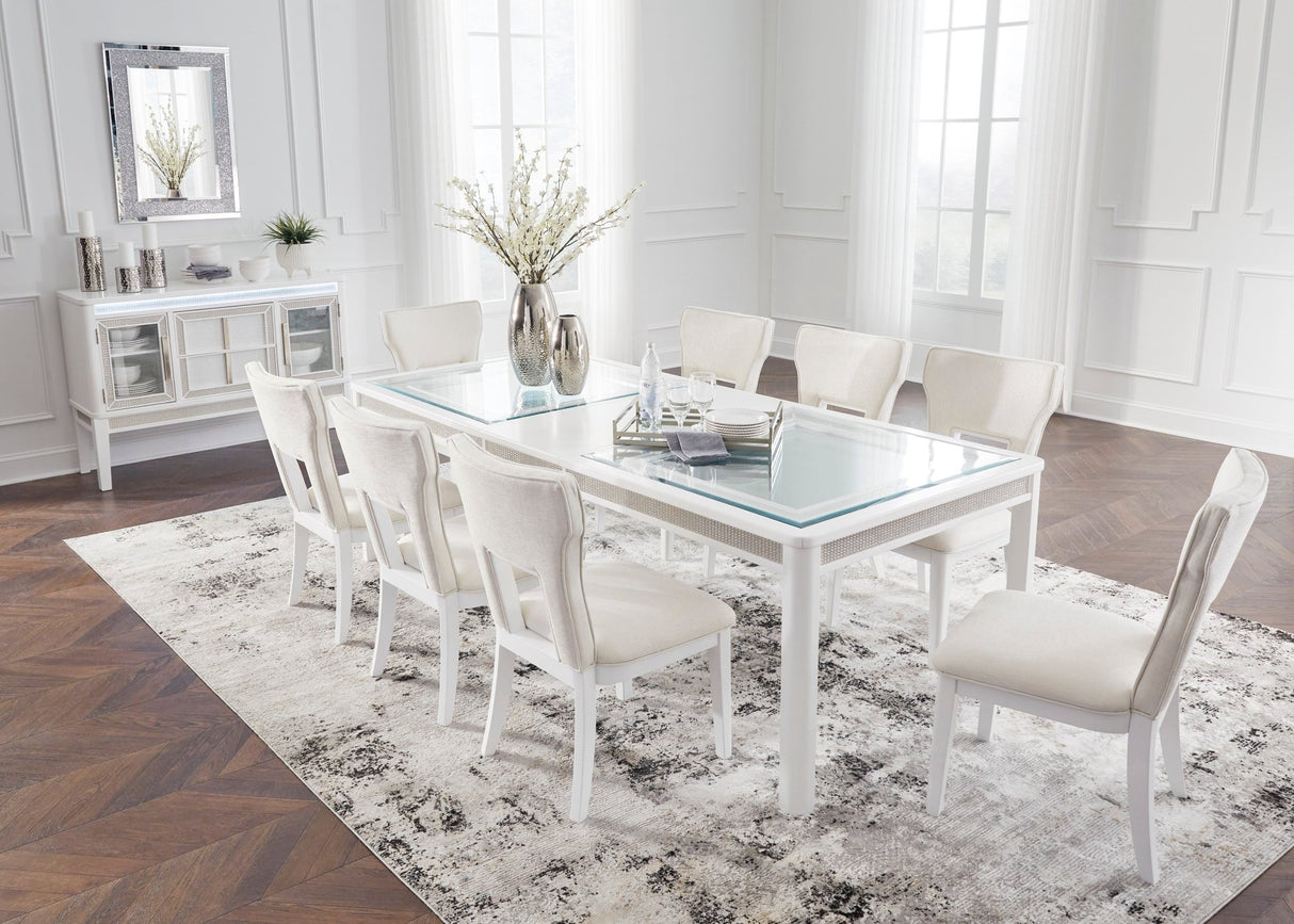 Chalanna Rectangular Dining Table - White | Ashley - Home Elegance USA