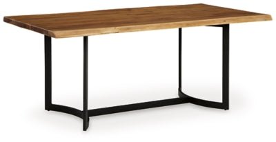 Ashley Brown/Black Fortmaine Rectangular Dining Room Table | Home Elegance USA