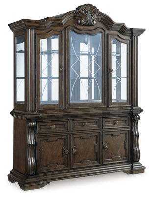 Ashley Dark Brown Maylee D947D1 Dining Buffet and Hutch