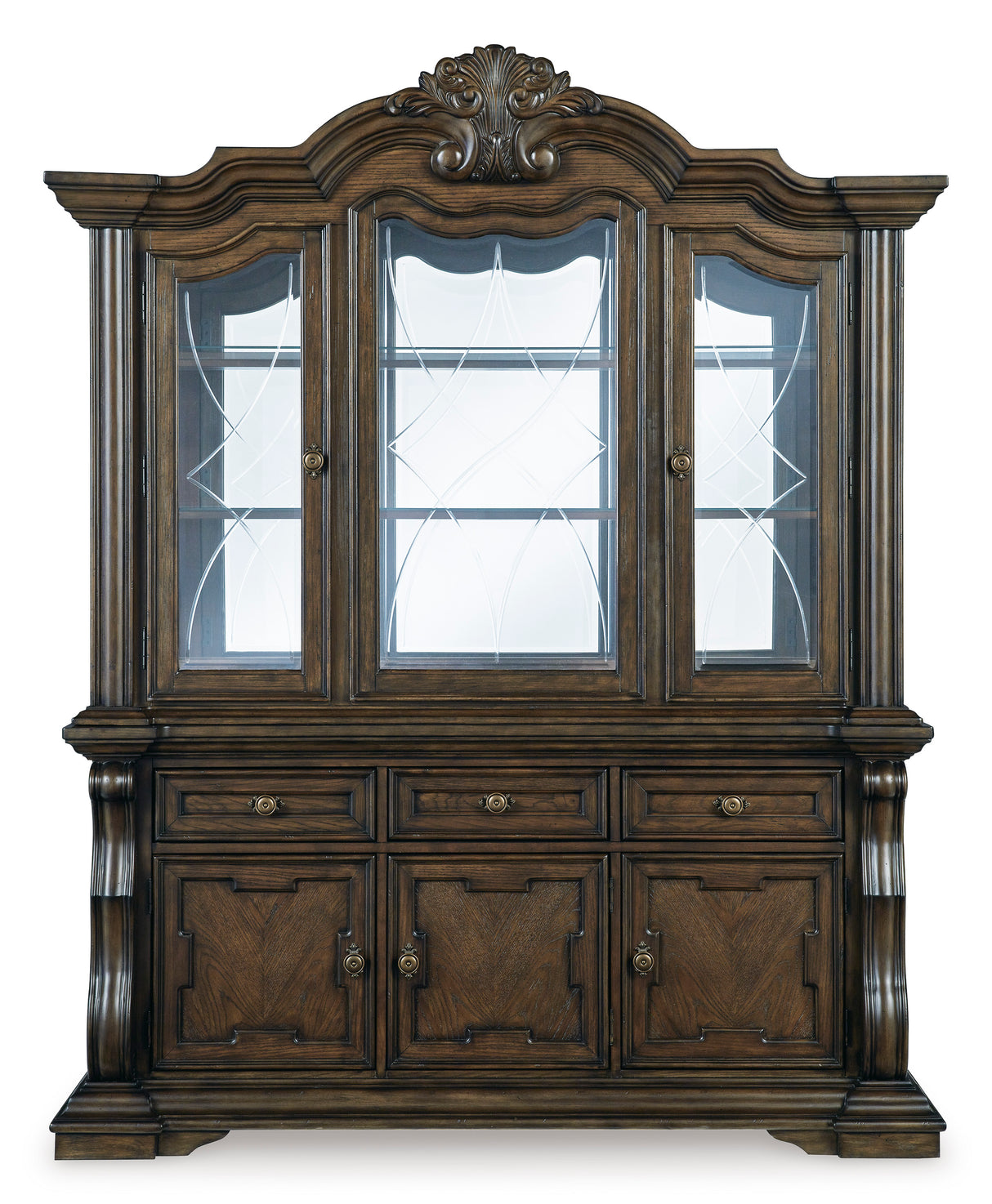 Ashley Dark Brown Maylee D947D1 Dining Buffet and Hutch - Home Elegance USA