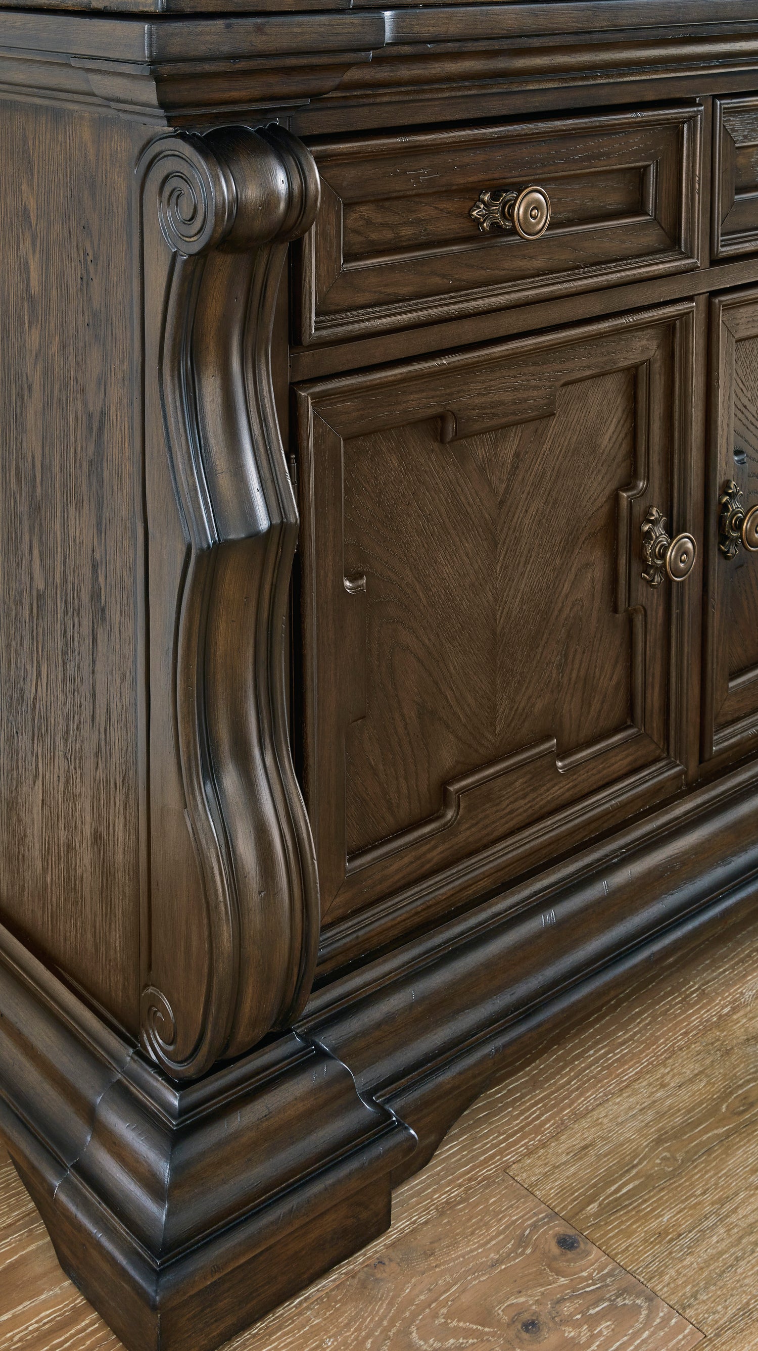 Ashley Dark Brown Maylee D947D1 Dining Buffet and Hutch - Home Elegance USA