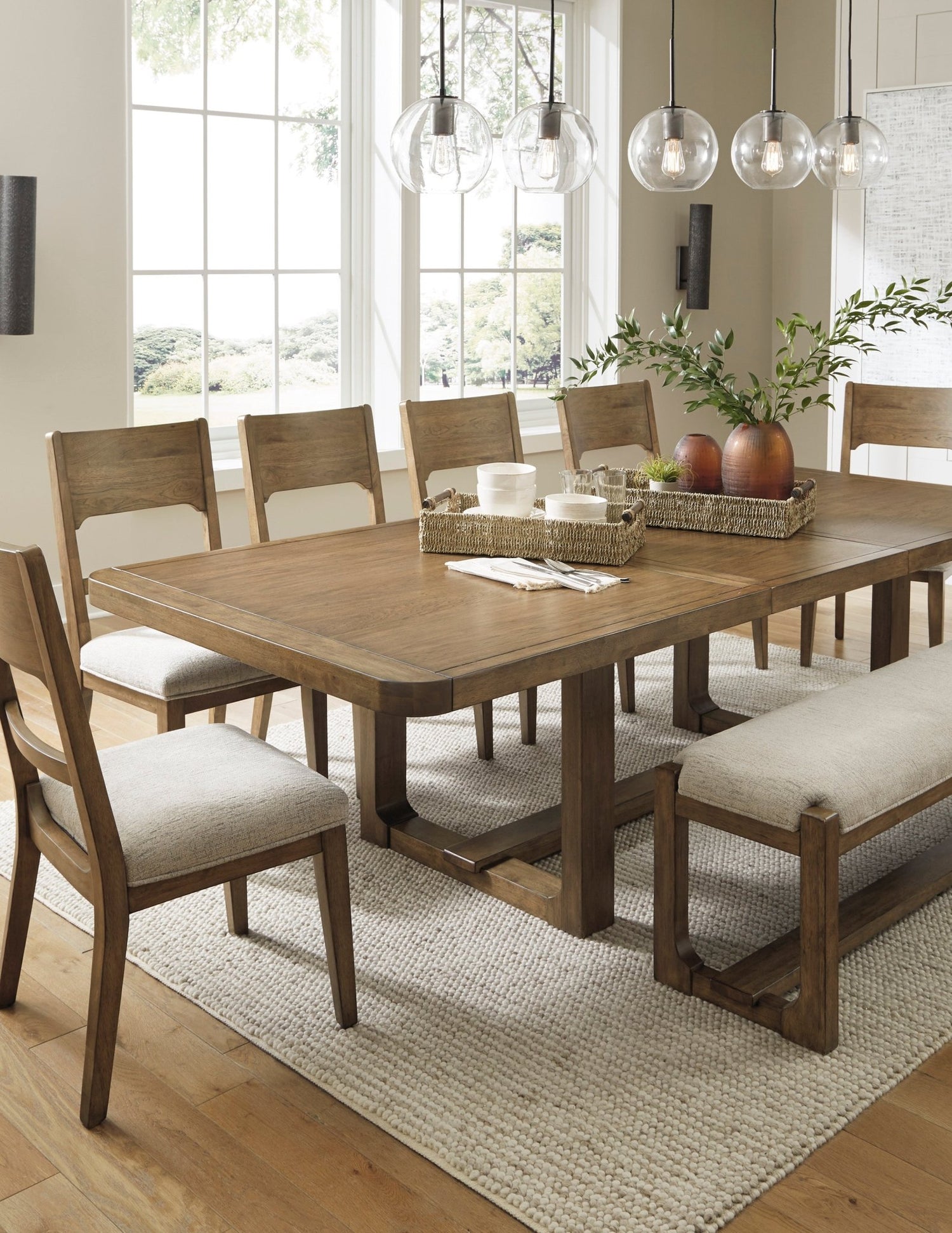 Dining Room Extension Table Cabalynn Light Brown Wood - Ashley | Home Elegance USA