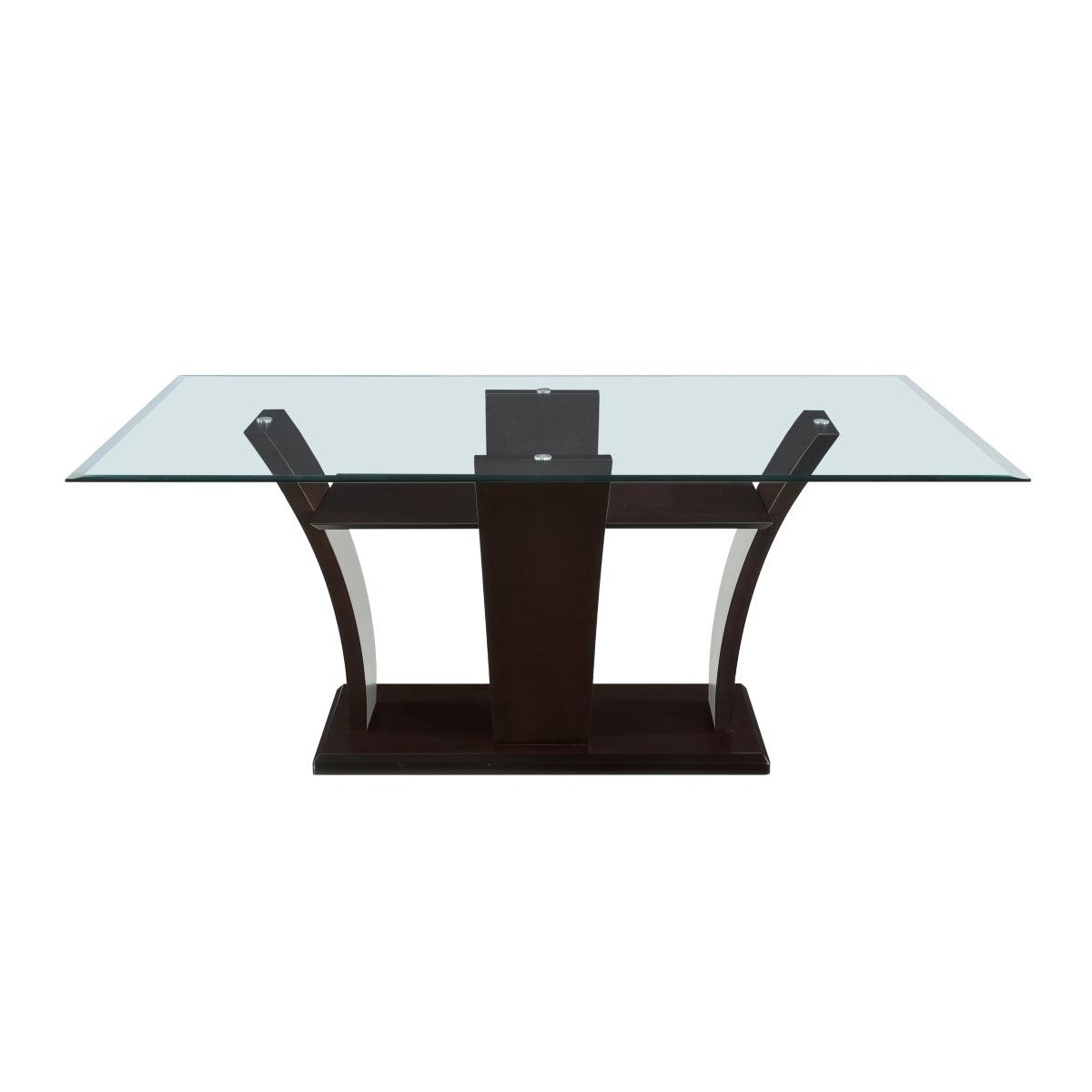 Daisy Rectangular Glass Top Dining Room Set In Espresso | Homelegance | Home Elegance USA