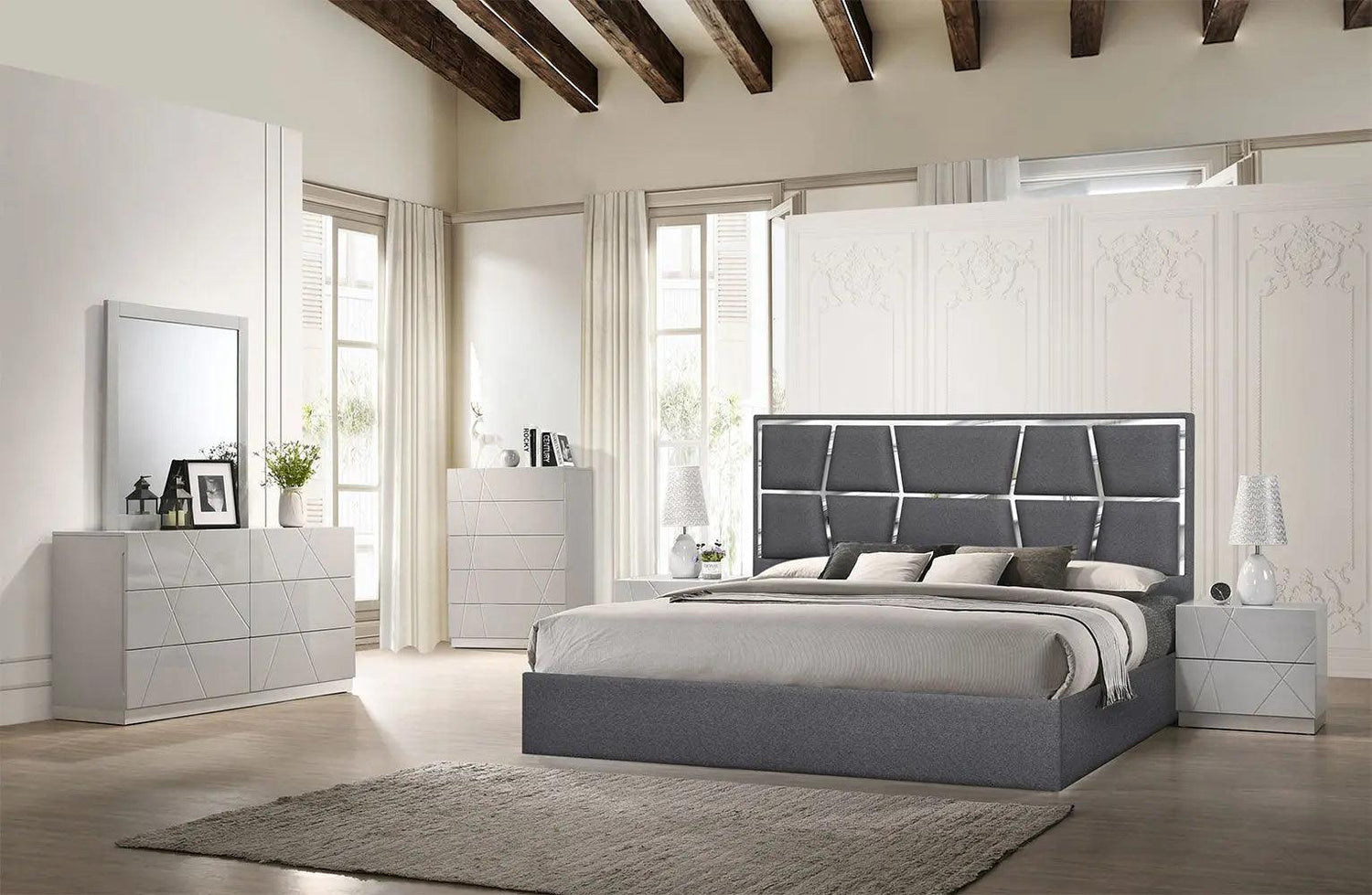 Degas Bed In Charcoal | J&M | Home Elegance USA