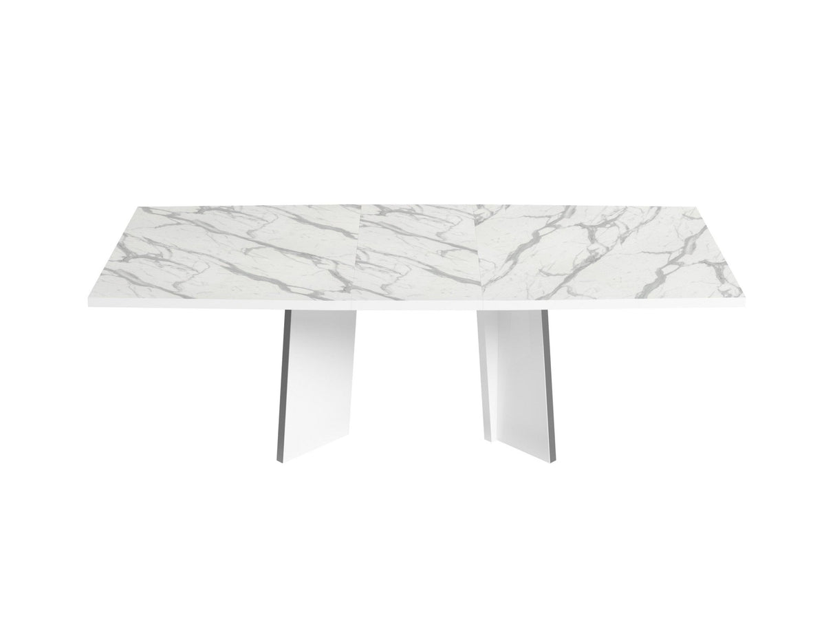 Carrara Dining Table With 18'' Extension - Carraratable | ESF | Home Elegance USA