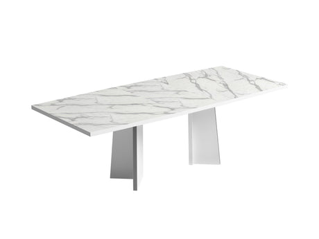 Carrara Dining Table With 18'' Extension - Carraratable | ESF | Home Elegance USA