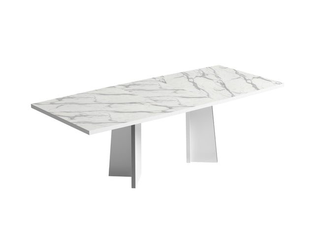Carrara Dining Table With 18'' Extension - Carraratable | ESF | Home Elegance USA