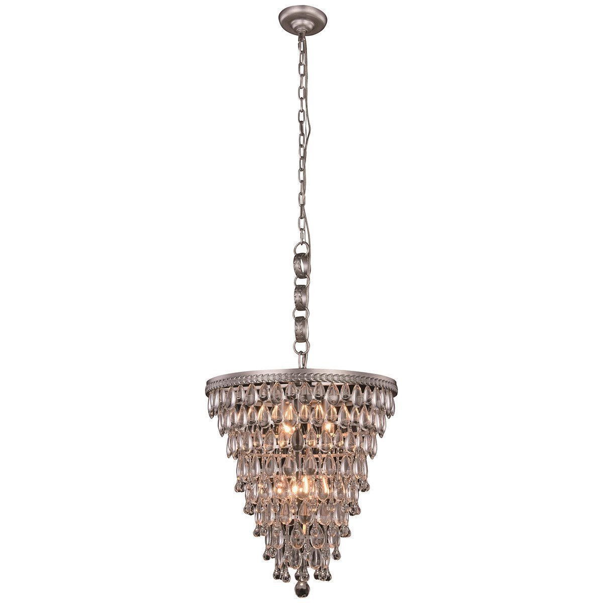 5 Lights Antique Silver Nordic Pendant | Elegant Lighting | Home Elegance USA