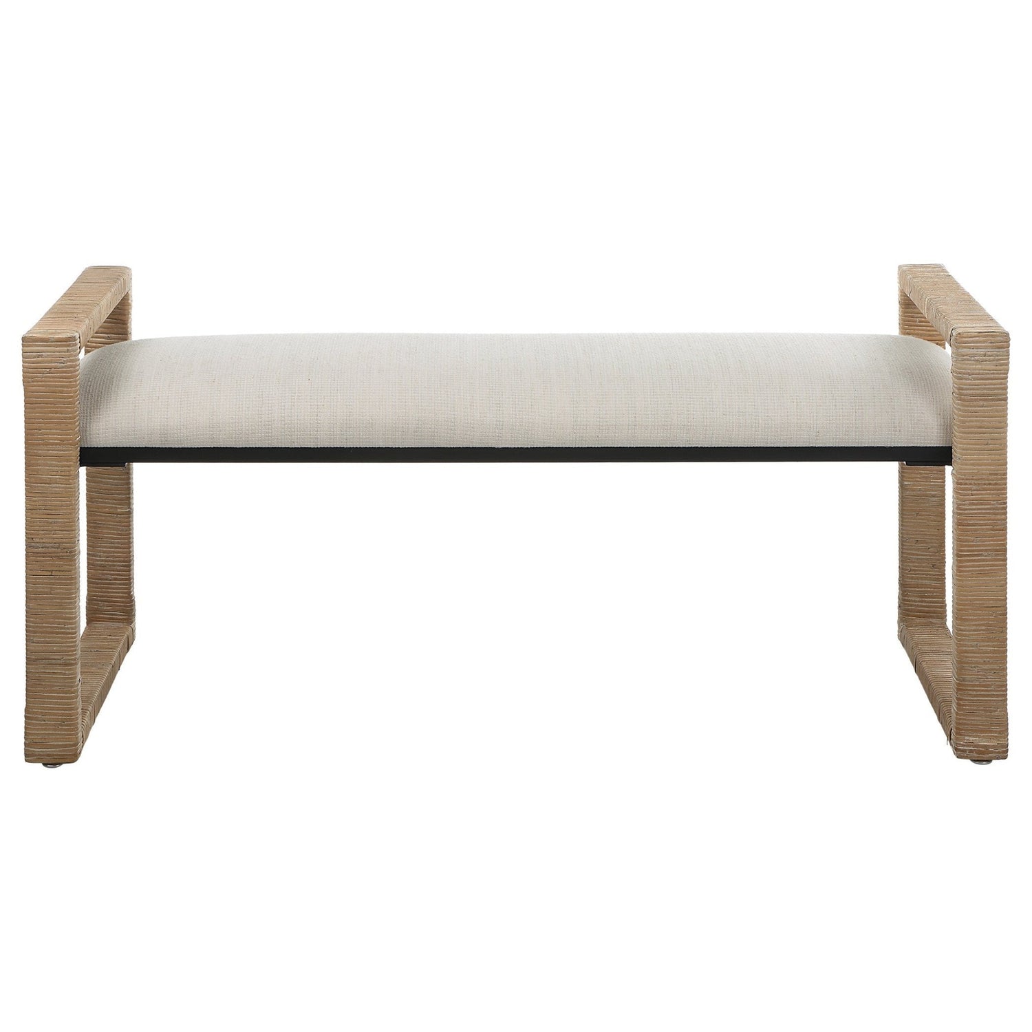 Areca Coastal Rattan Bench | Uttermost | Home Elegance USA