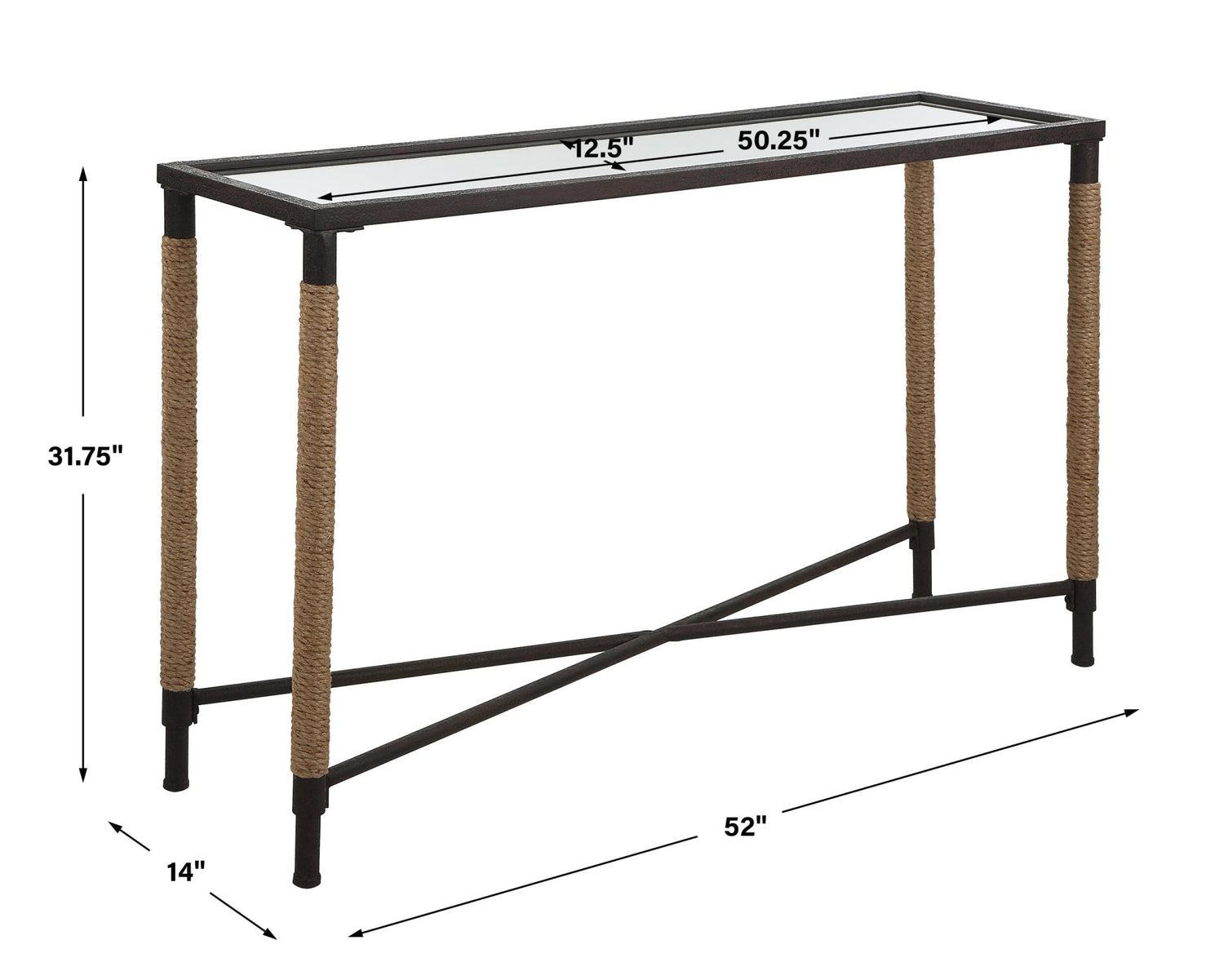 Braddock Coastal Console Table | Uttermost | Home Elegance USA