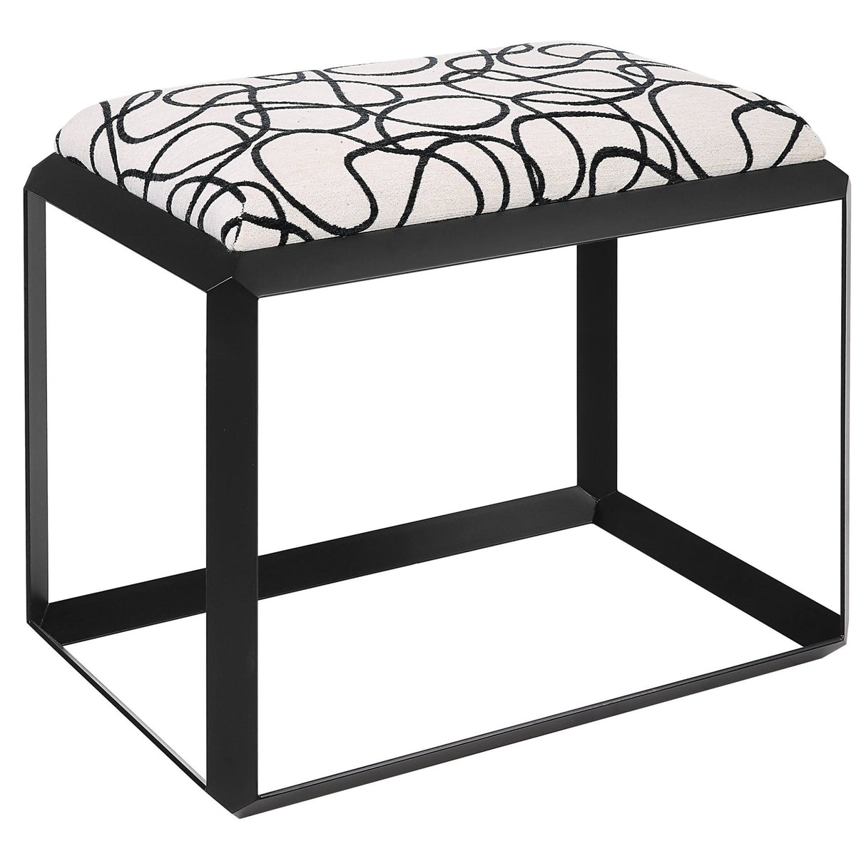 Curls Gray Small Bench | Uttermost | Home Elegance USA
