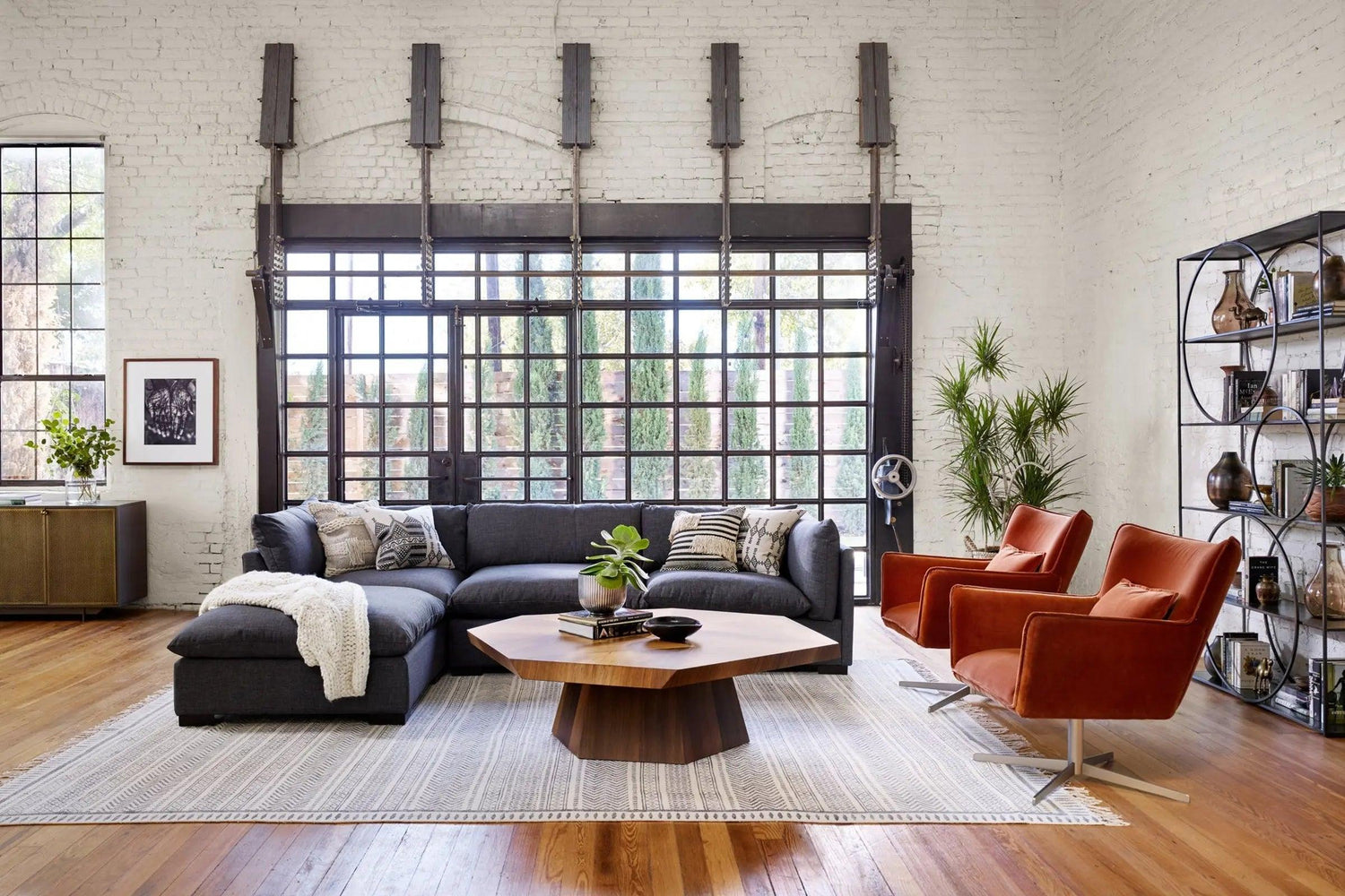 Four Hands Westwood 3 Pc Sectional With Ottoman - Home Elegance USA