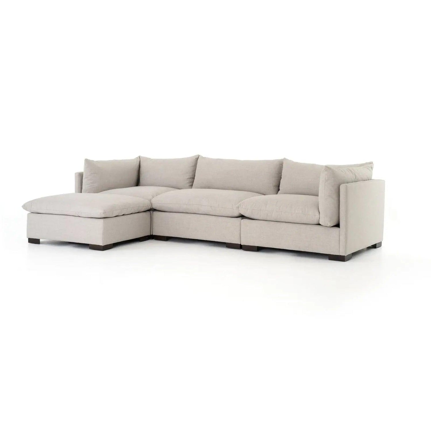 Four Hands Westwood 3 Pc Sectional With Ottoman - Home Elegance USA