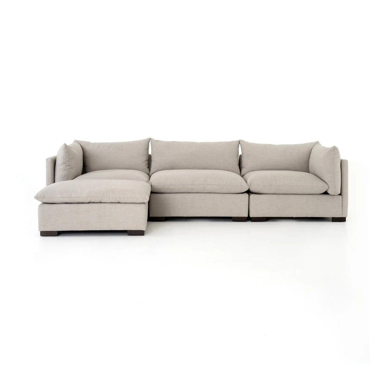 Four Hands Westwood 3 Pc Sectional With Ottoman - Home Elegance USA
