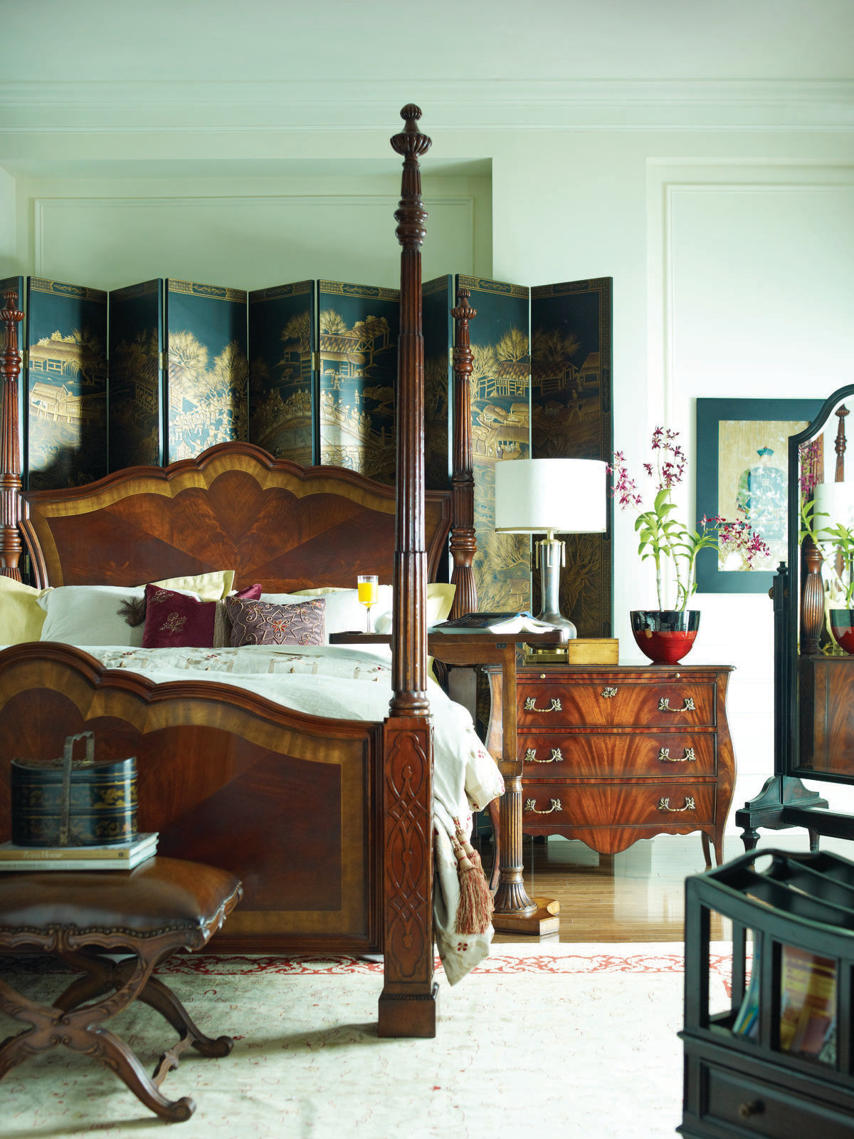 Four Poster Mahogany US King Bed | Jonathan Charles Fine Furniture