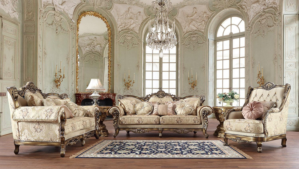 Hd-506 Traditional Living Room Set - Sofa & Loveseat | Homey Design - Home Elegance USA