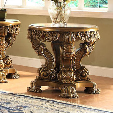 HD-6935 Living Room Set | Luxury Silk Beige Upholstery Solid Wood Frame | Homey Design