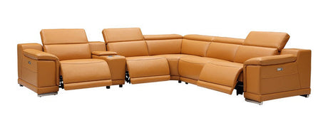 Hartley 6-Piece Sectional Leather w/3 Power Recliners | BH Design - Home Elegance USA