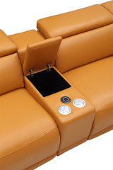 Hartley 6-Piece Sectional Leather w/3 Power Recliners | BH Design - Home Elegance USA