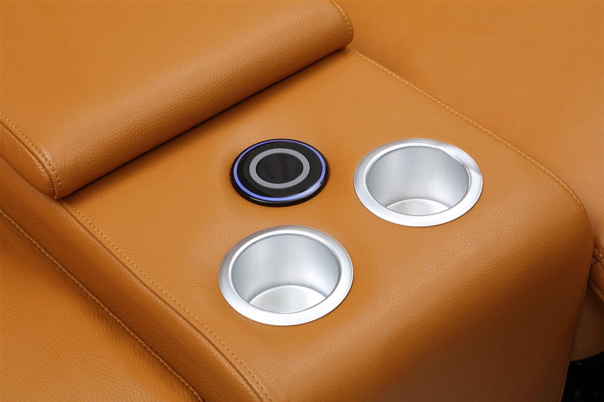 Hartley 6-Piece Sectional Leather w/3 Power Recliners | BH Design - Home Elegance USA