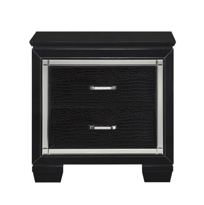 Allura Nightstand In Black 1916Bk - 4 | Homelegance | Home Elegance USA