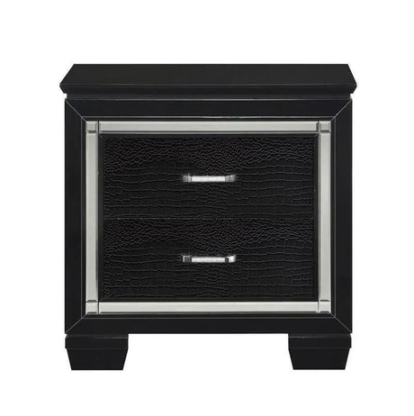 Allura Nightstand In Black 1916Bk - 4 | Homelegance | Home Elegance USA