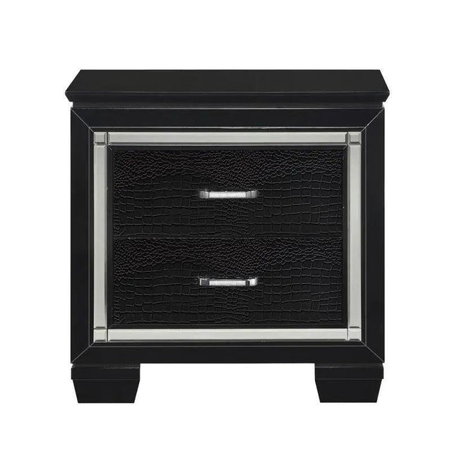 Allura Nightstand In Black 1916Bk - 4 | Homelegance | Home Elegance USA