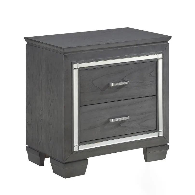 Allura Nightstand In Gray 1916Gy - 4 | Homelegance | Home Elegance USA