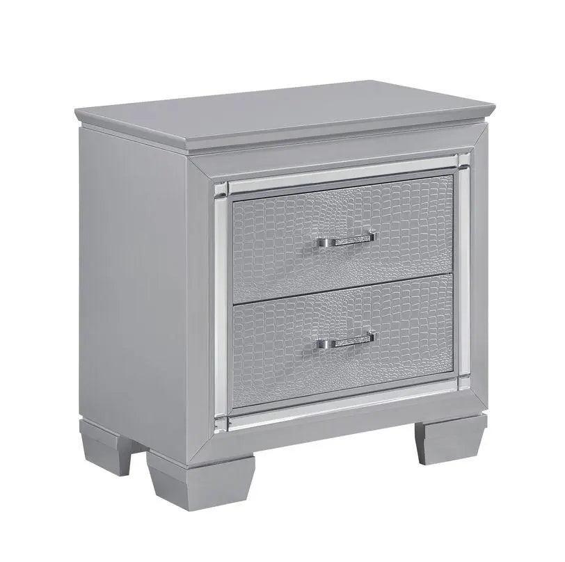 Allura Nightstand In Silver 1916 - 4 | Homelegance | Home Elegance USA