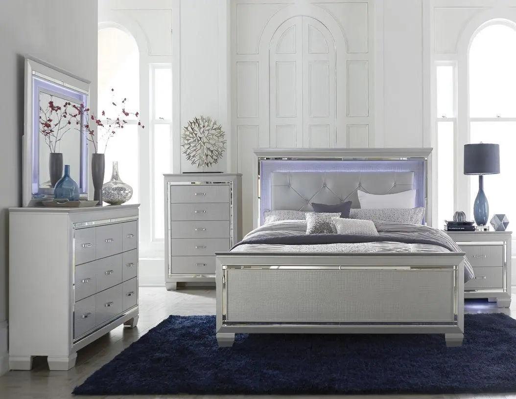 Allura Nightstand In Silver 1916 - 4 | Homelegance | Home Elegance USA