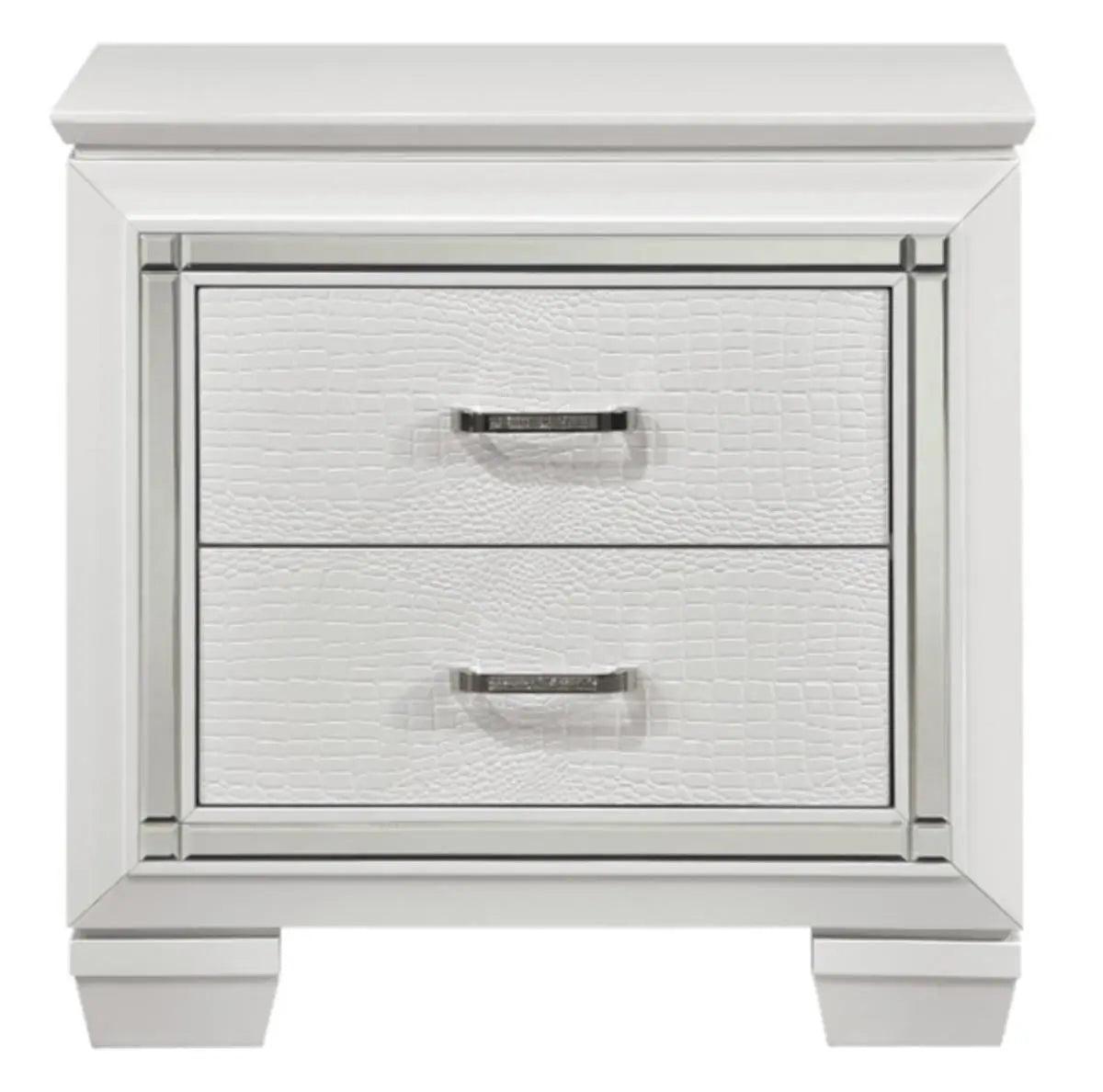 Allura Nightstand In White 1916W - 4 | Homelegance | Home Elegance USA