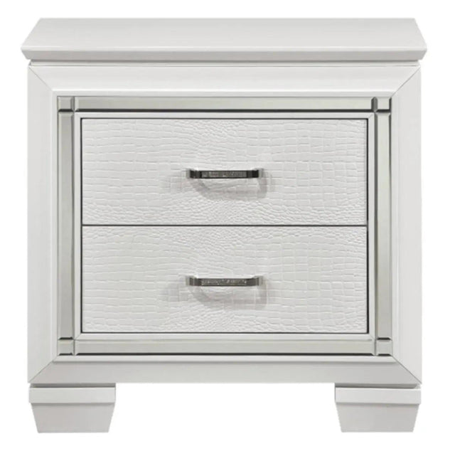 Allura Nightstand In White 1916W - 4 | Homelegance | Home Elegance USA