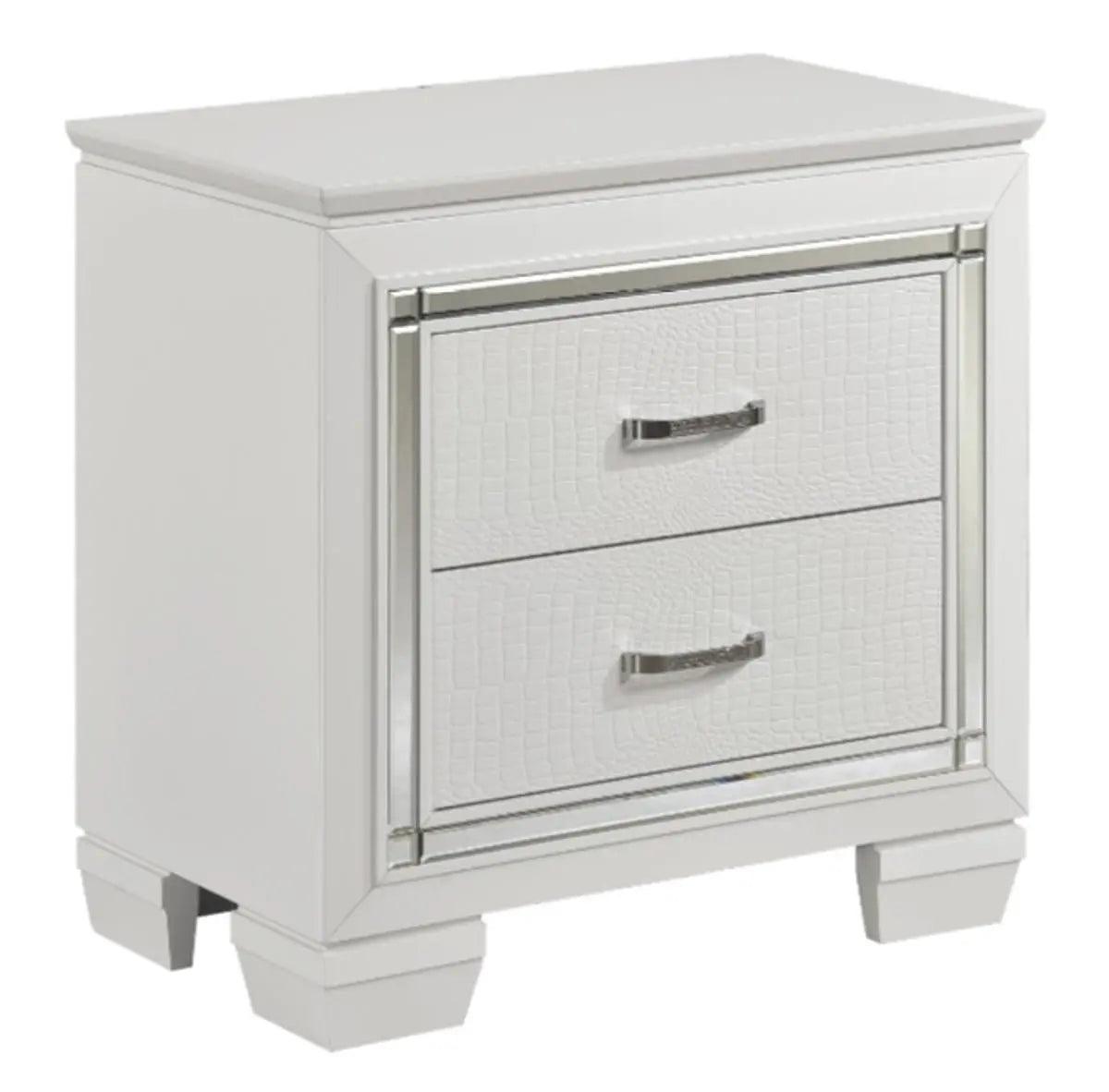 Allura Nightstand In White 1916W - 4 | Homelegance | Home Elegance USA